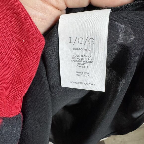 Cabi blouse shirt Flore Black semi sheer Large Style 5020 Chiffon #5020 Floral - Picture 3 of 4